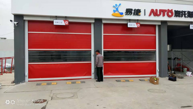 快速門廠家洗車房隔離門車庫速通門18002006510天津科曼斯門業(yè)